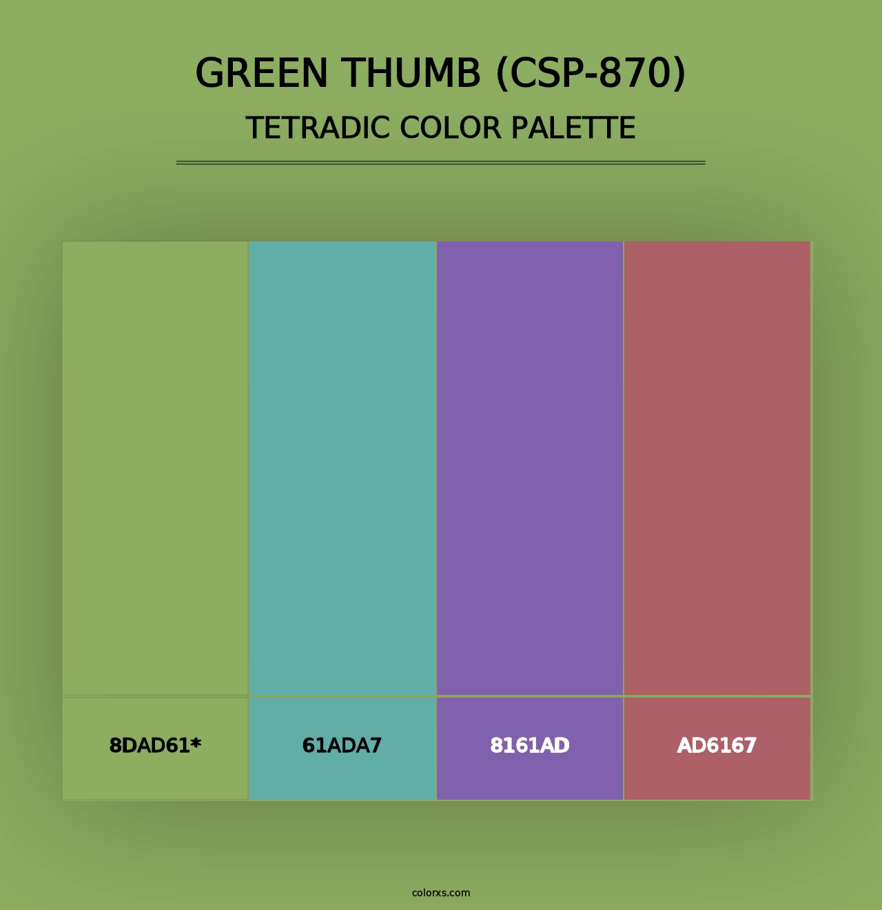 Green Thumb (CSP-870) - Tetradic Color Palette