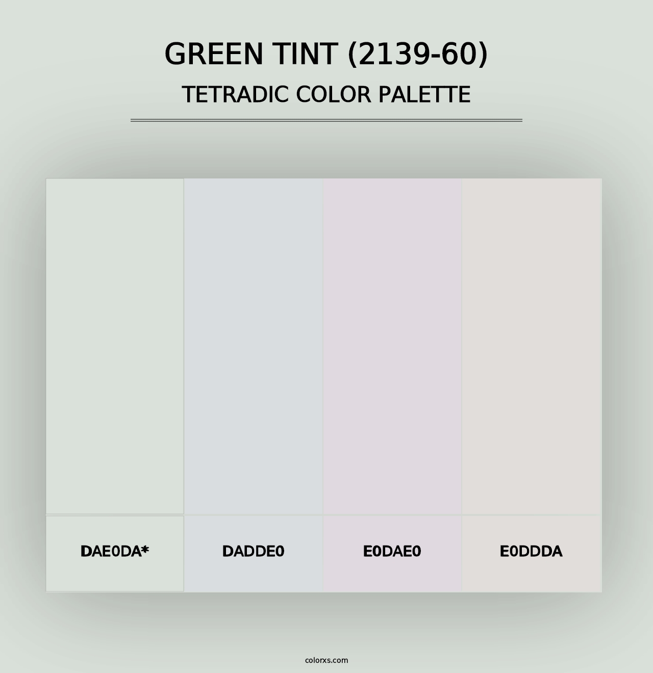 Green Tint (2139-60) - Tetradic Color Palette