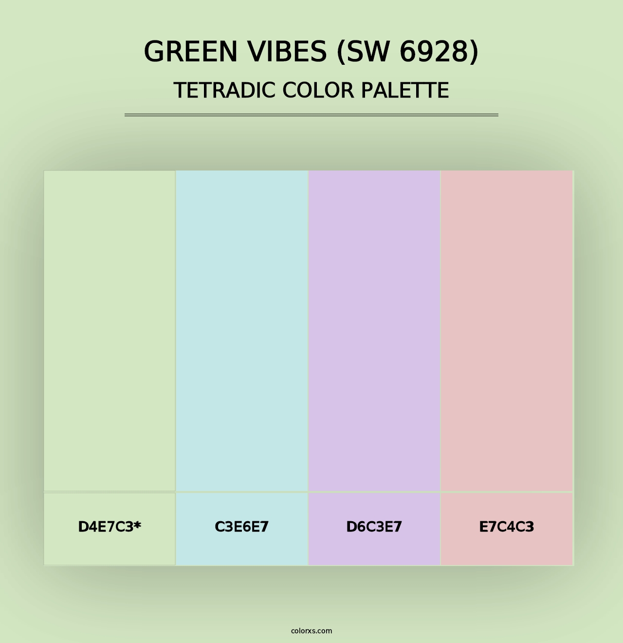 Green Vibes (SW 6928) - Tetradic Color Palette