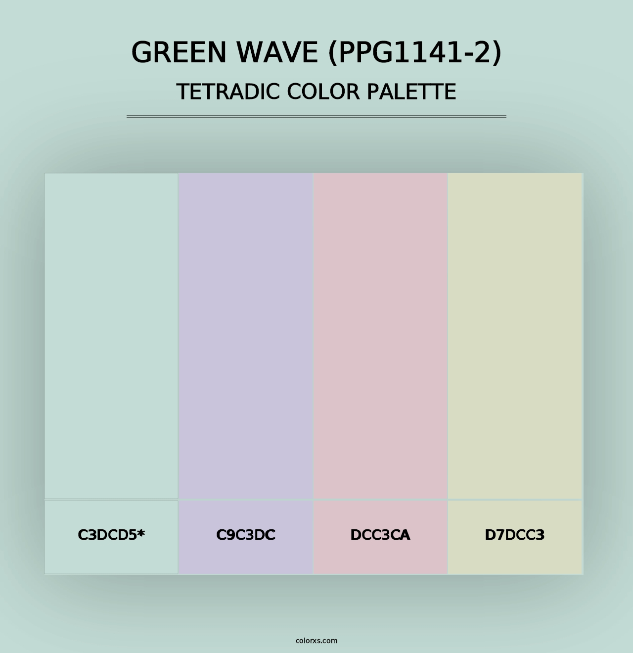 Green Wave (PPG1141-2) - Tetradic Color Palette