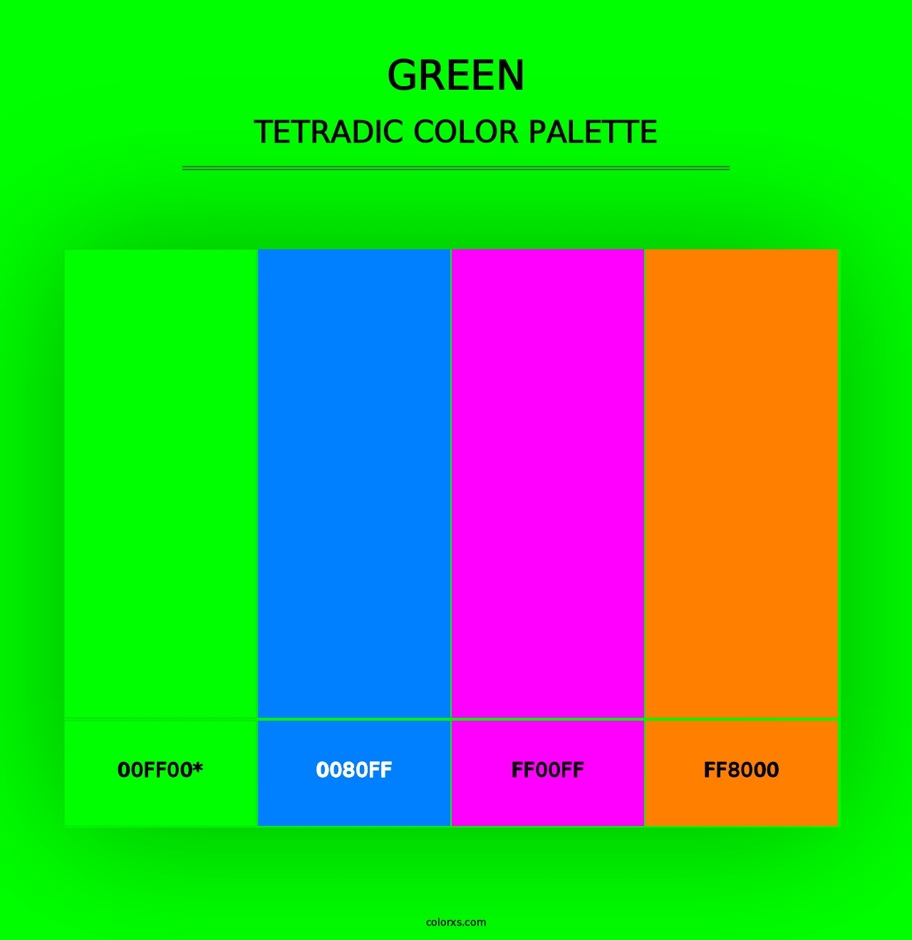 Green - Tetradic Color Palette