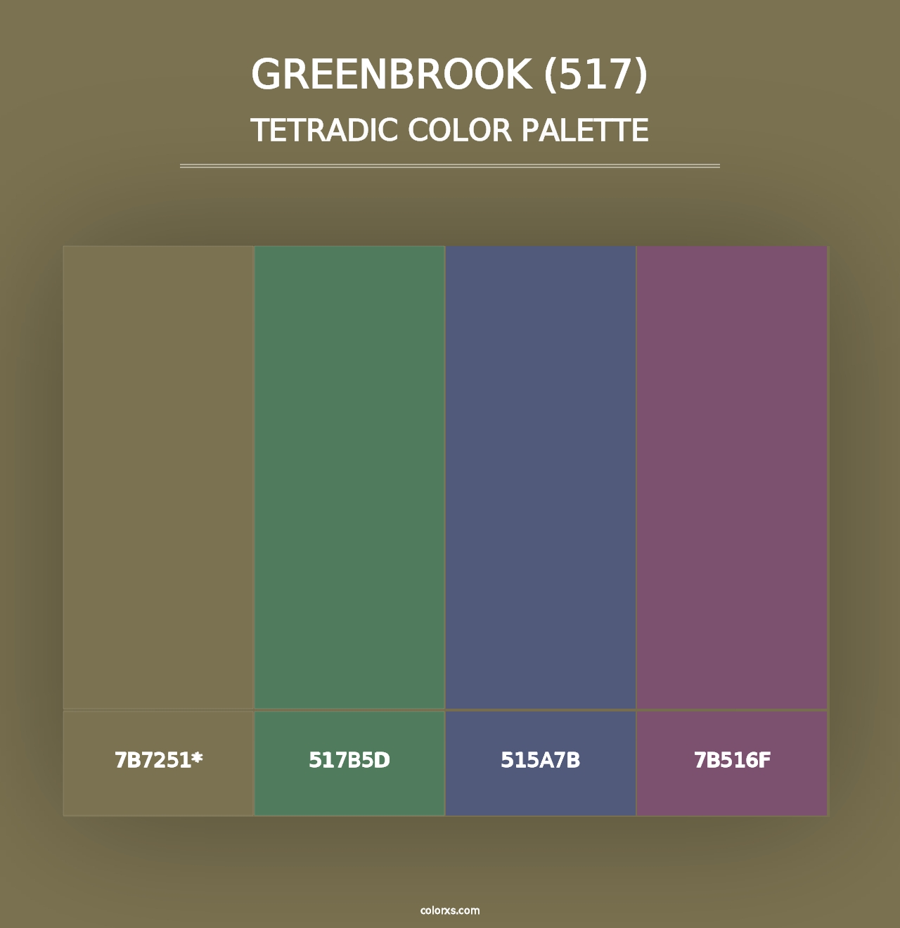 Greenbrook (517) - Tetradic Color Palette