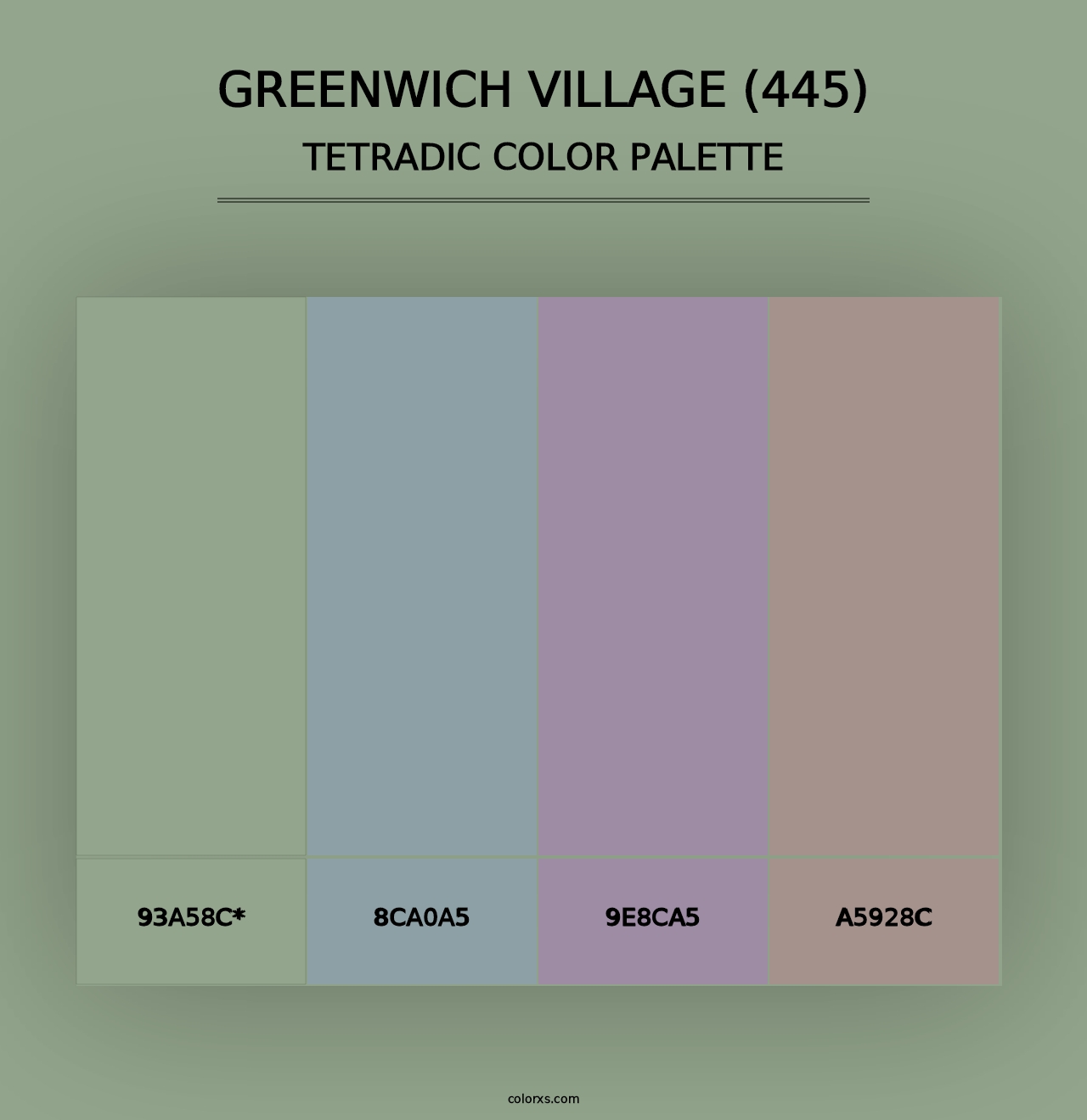 Greenwich Village (445) - Tetradic Color Palette