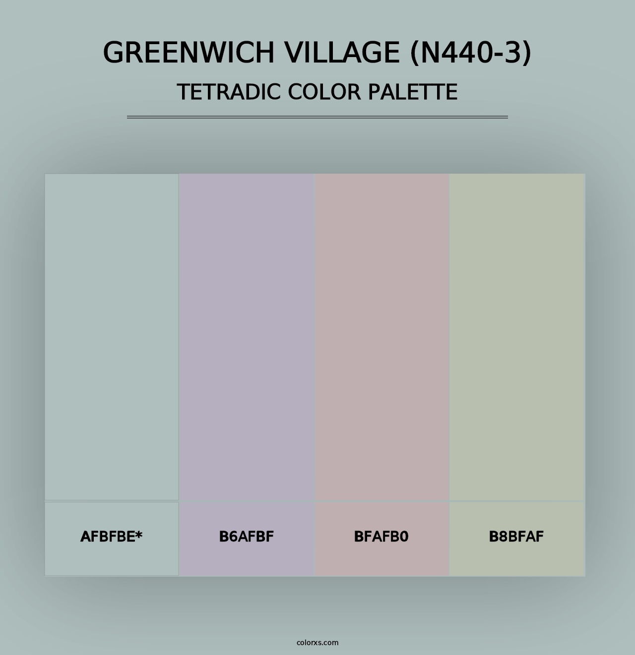 Greenwich Village (N440-3) - Tetradic Color Palette