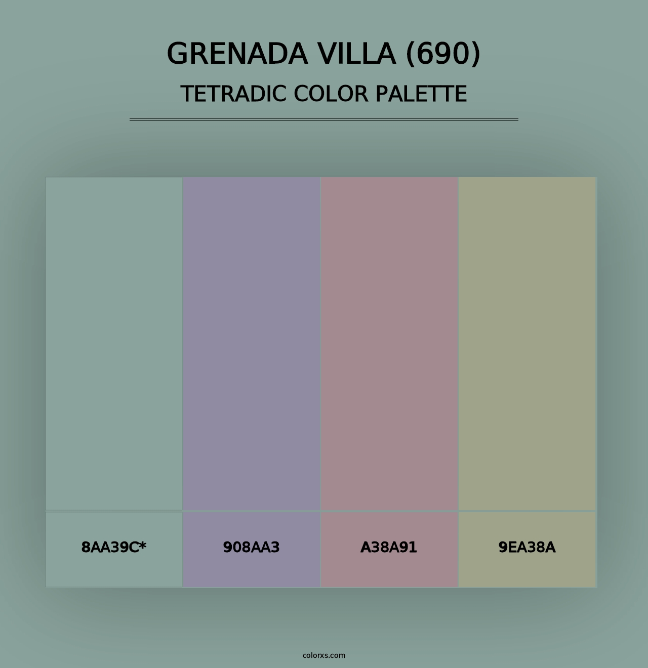 Grenada Villa (690) - Tetradic Color Palette