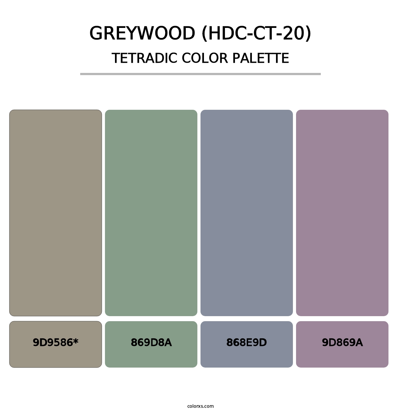 Greywood (HDC-CT-20) - Tetradic Color Palette