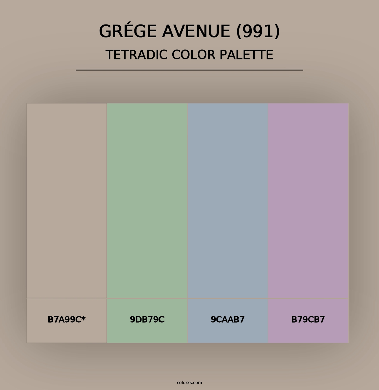 Grége Avenue (991) - Tetradic Color Palette