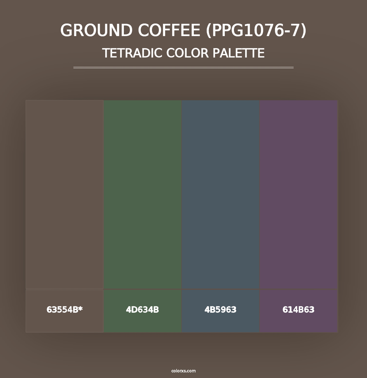 Ground Coffee (PPG1076-7) - Tetradic Color Palette