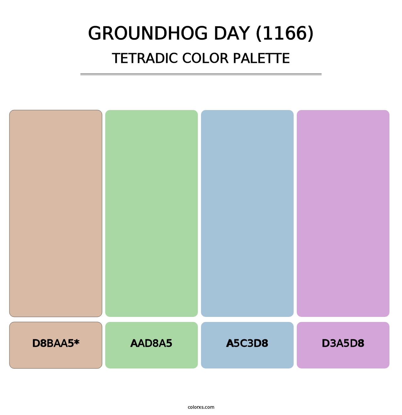 Groundhog Day (1166) - Tetradic Color Palette