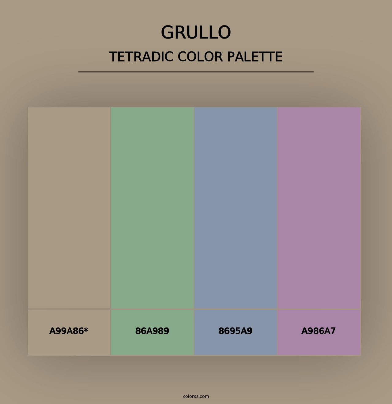 Grullo - Tetradic Color Palette