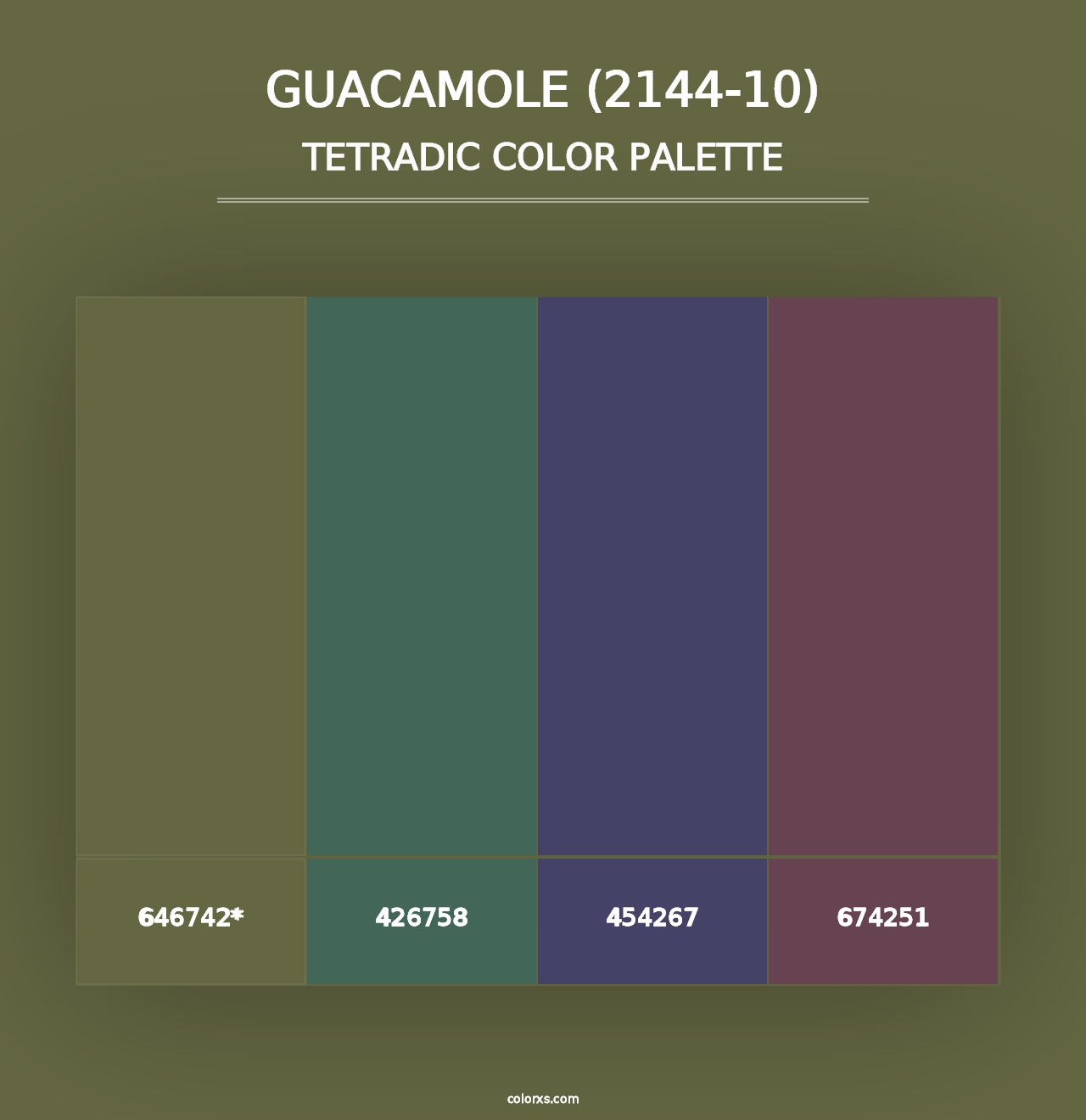 Guacamole (2144-10) - Tetradic Color Palette