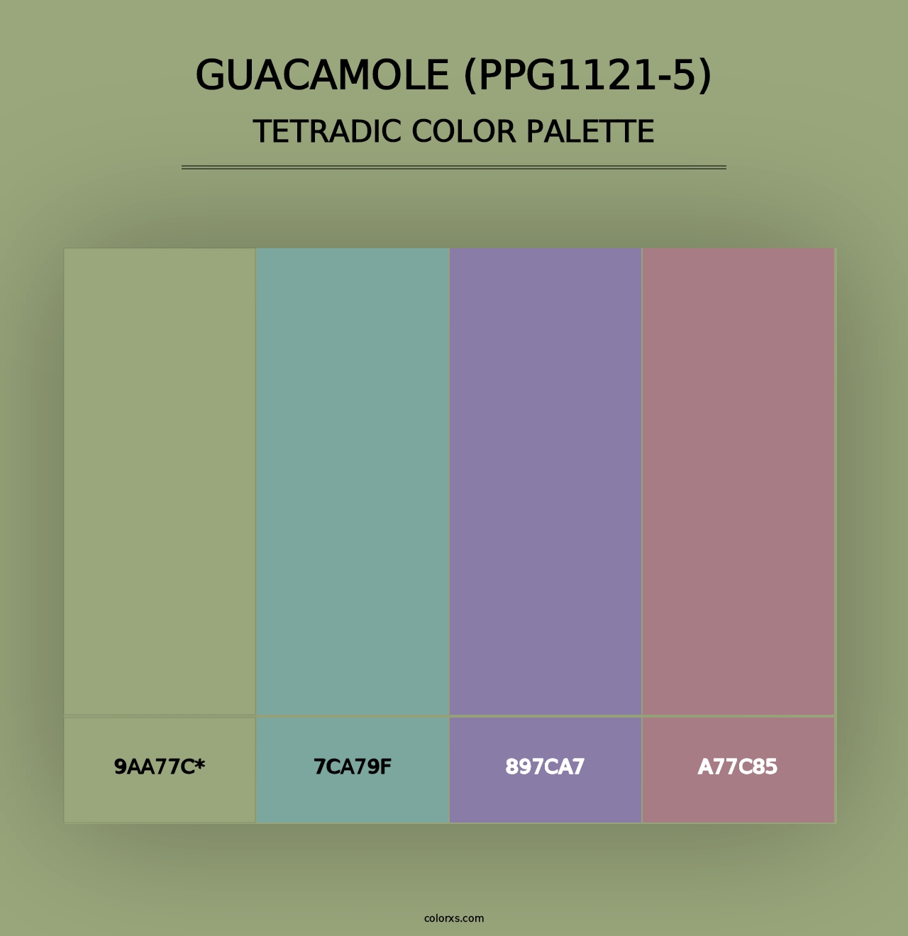 Guacamole (PPG1121-5) - Tetradic Color Palette