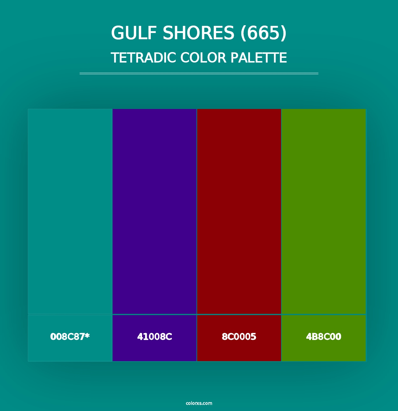 Gulf Shores (665) - Tetradic Color Palette