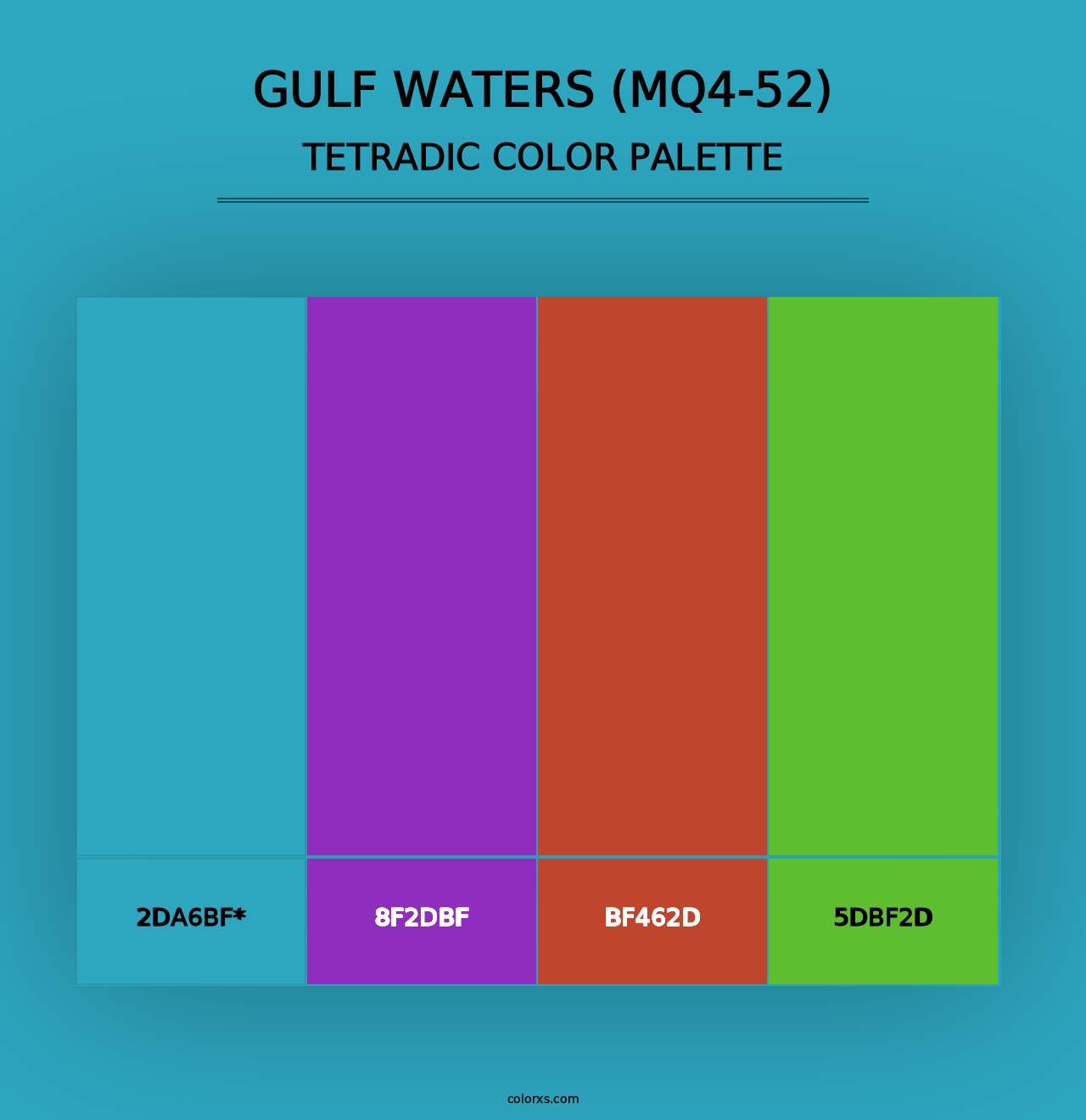 Gulf Waters (MQ4-52) - Tetradic Color Palette