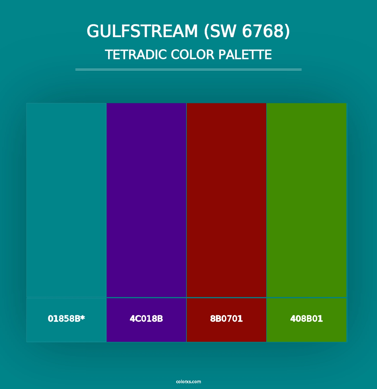 Gulfstream (SW 6768) - Tetradic Color Palette