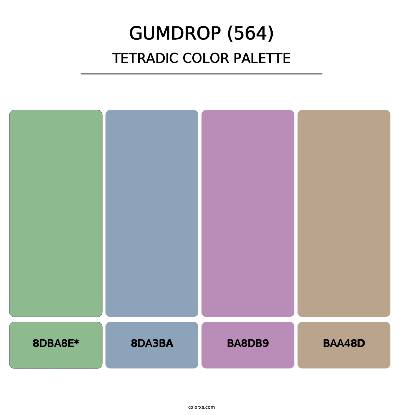 Gumdrop (564) - Tetradic Color Palette