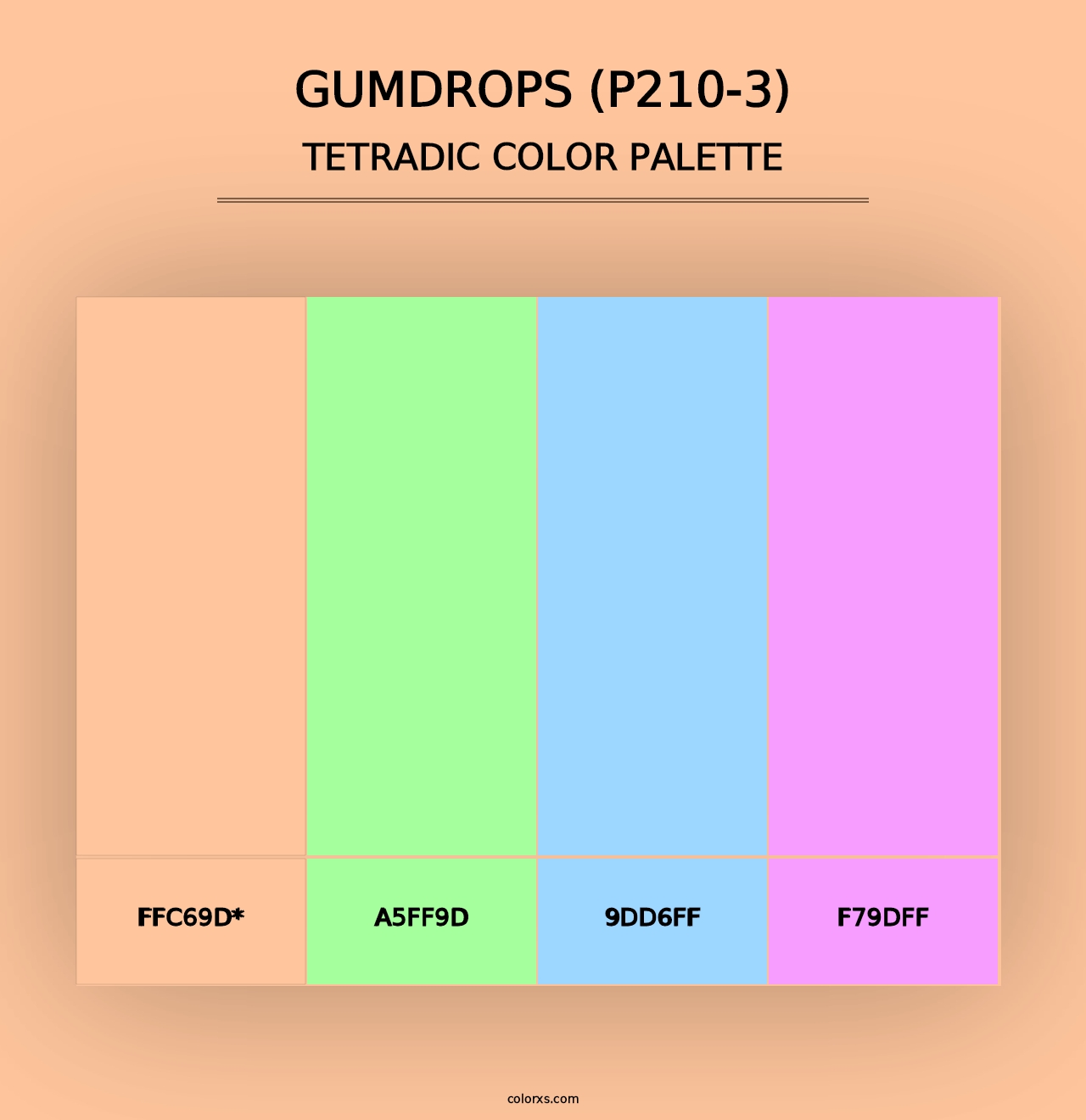 Gumdrops (P210-3) - Tetradic Color Palette