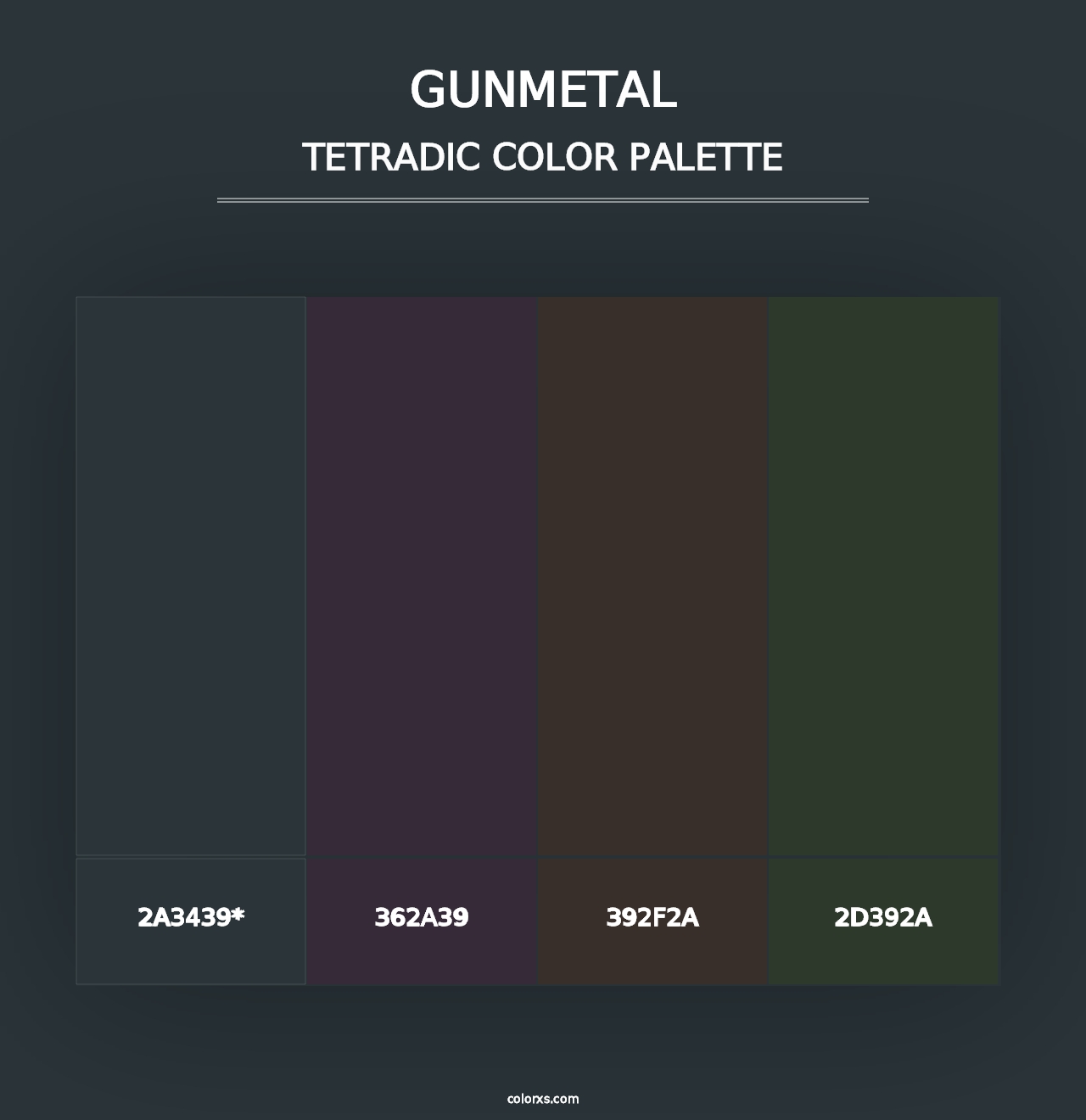 Gunmetal - Tetradic Color Palette