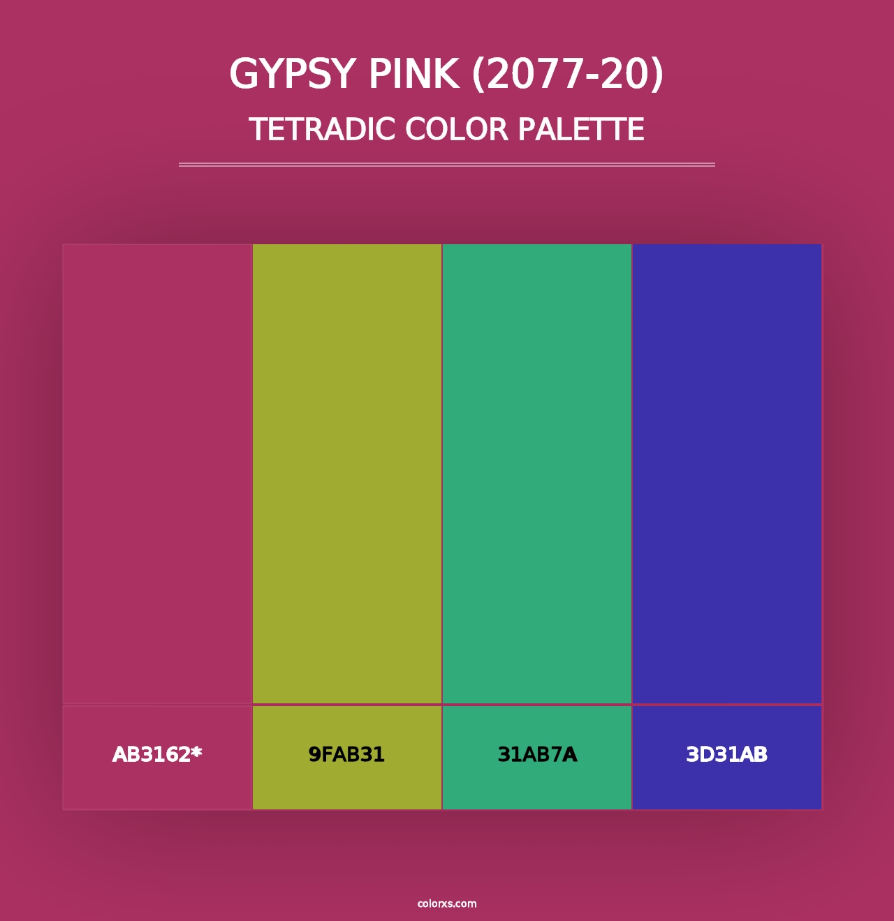 Gypsy Pink (2077-20) - Tetradic Color Palette