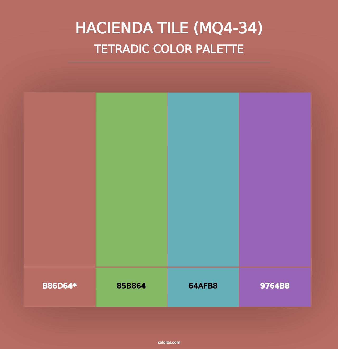 Hacienda Tile (MQ4-34) - Tetradic Color Palette