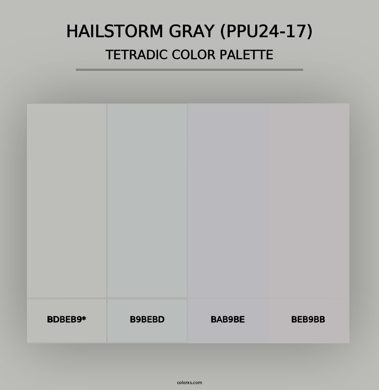 Hailstorm Gray (PPU24-17) - Tetradic Color Palette