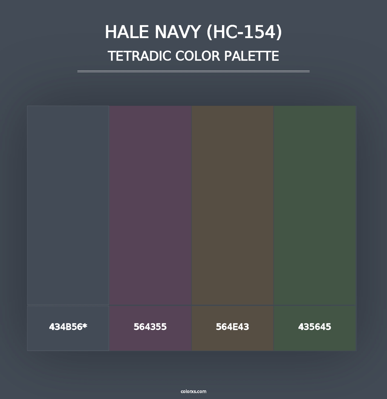 Hale Navy (HC-154) - Tetradic Color Palette