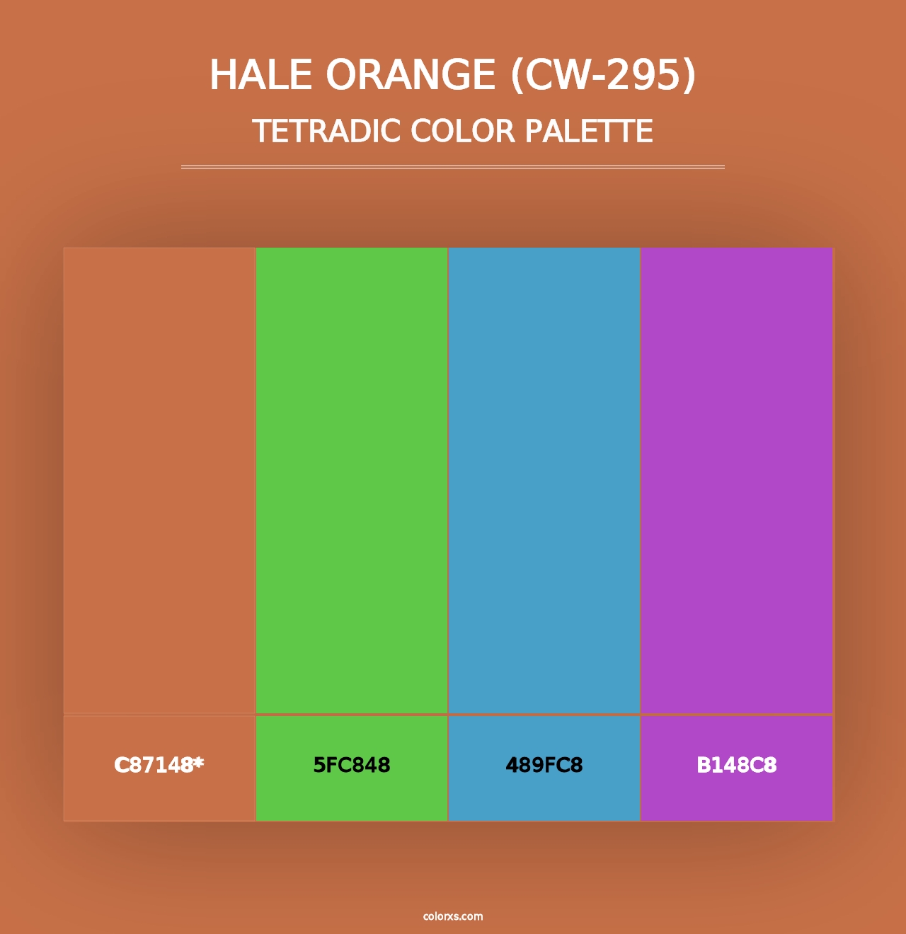 Hale Orange (CW-295) - Tetradic Color Palette