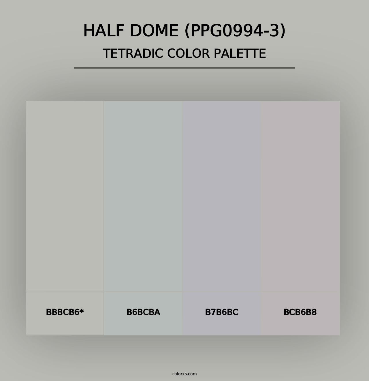 Half Dome (PPG0994-3) - Tetradic Color Palette