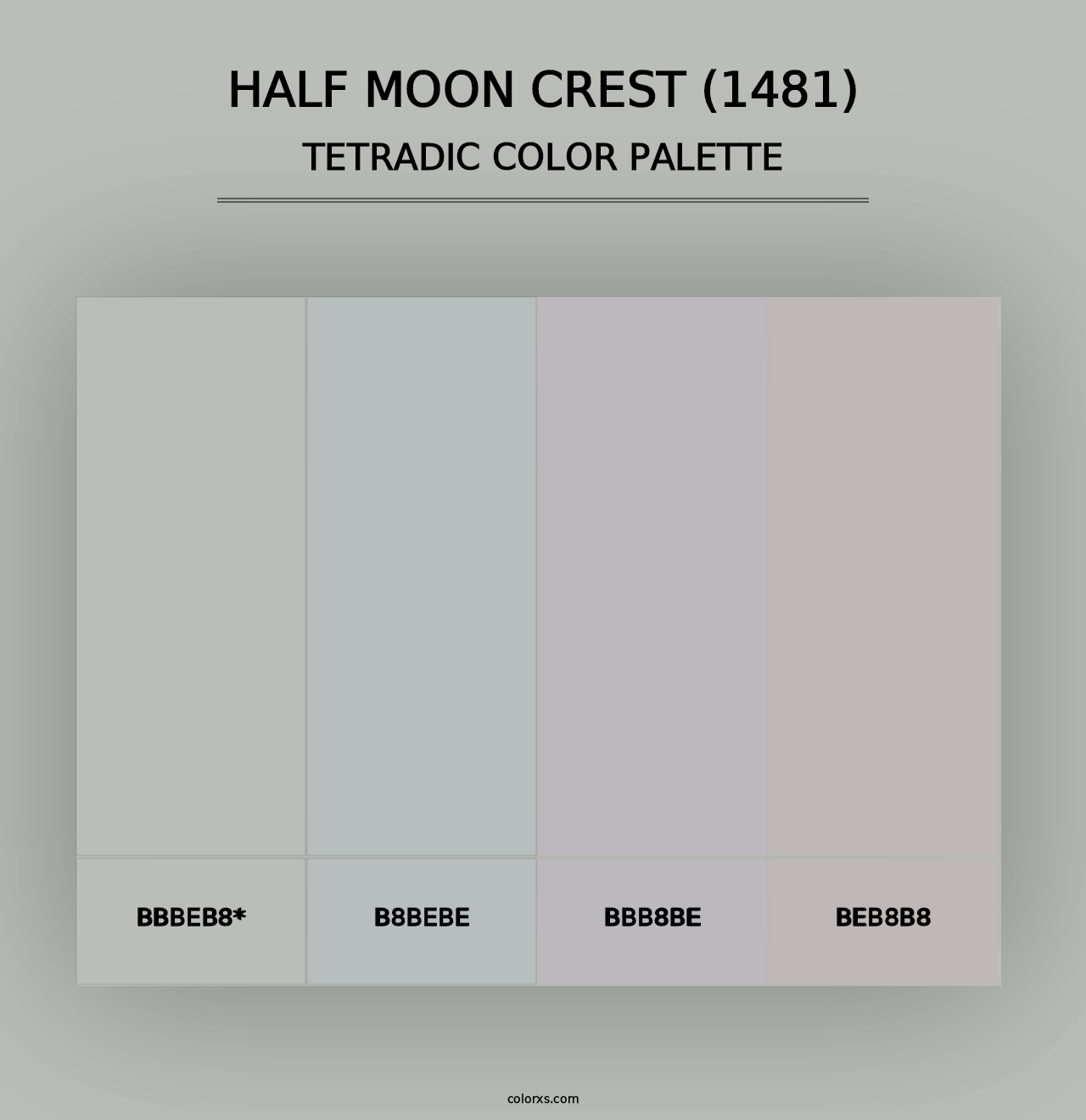 Half Moon Crest (1481) - Tetradic Color Palette