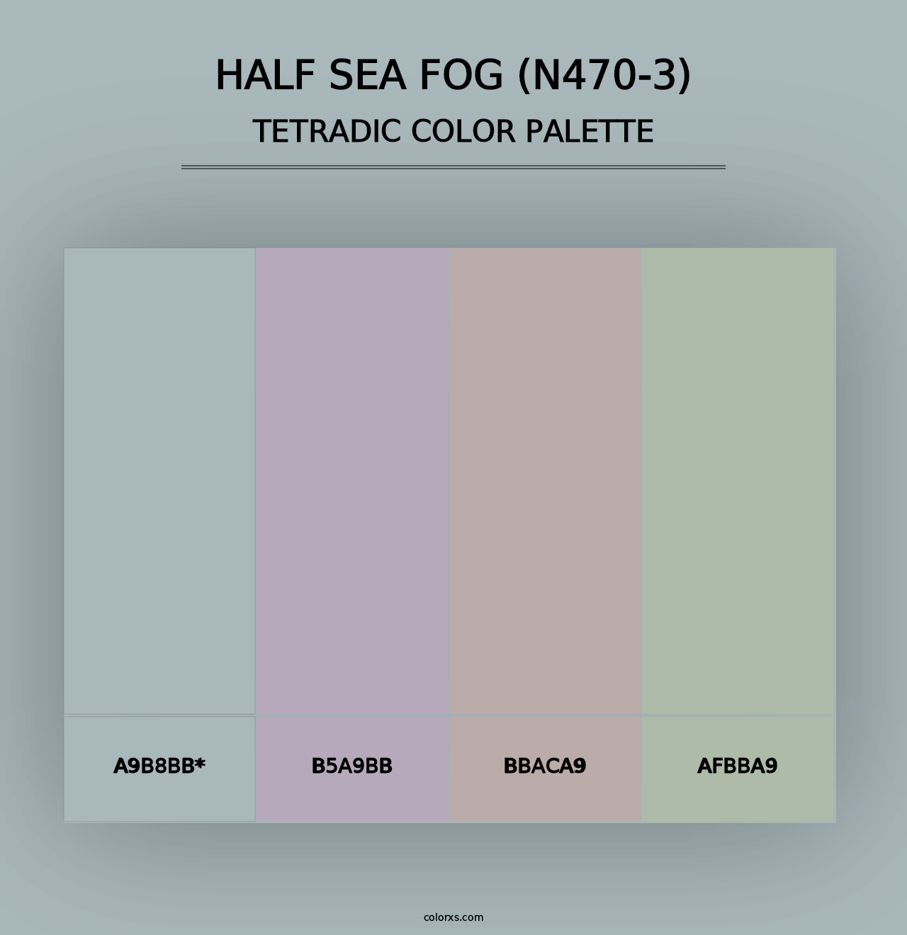 Half Sea Fog (N470-3) - Tetradic Color Palette