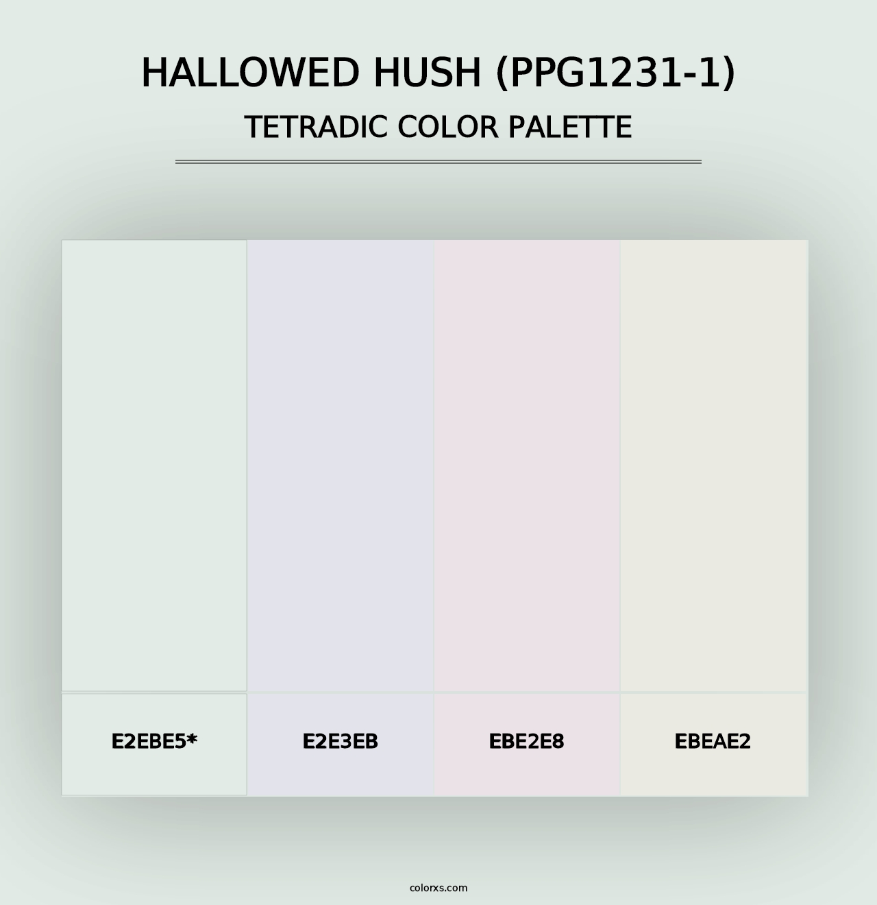 Hallowed Hush (PPG1231-1) - Tetradic Color Palette