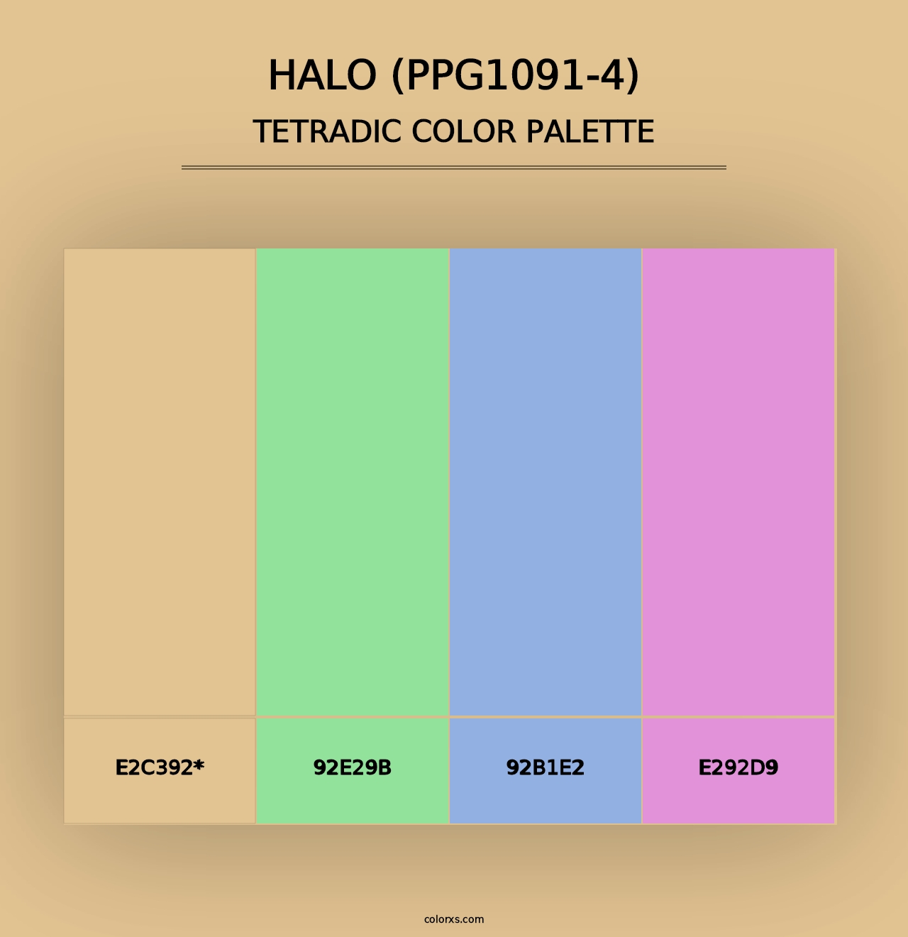 Halo (PPG1091-4) - Tetradic Color Palette