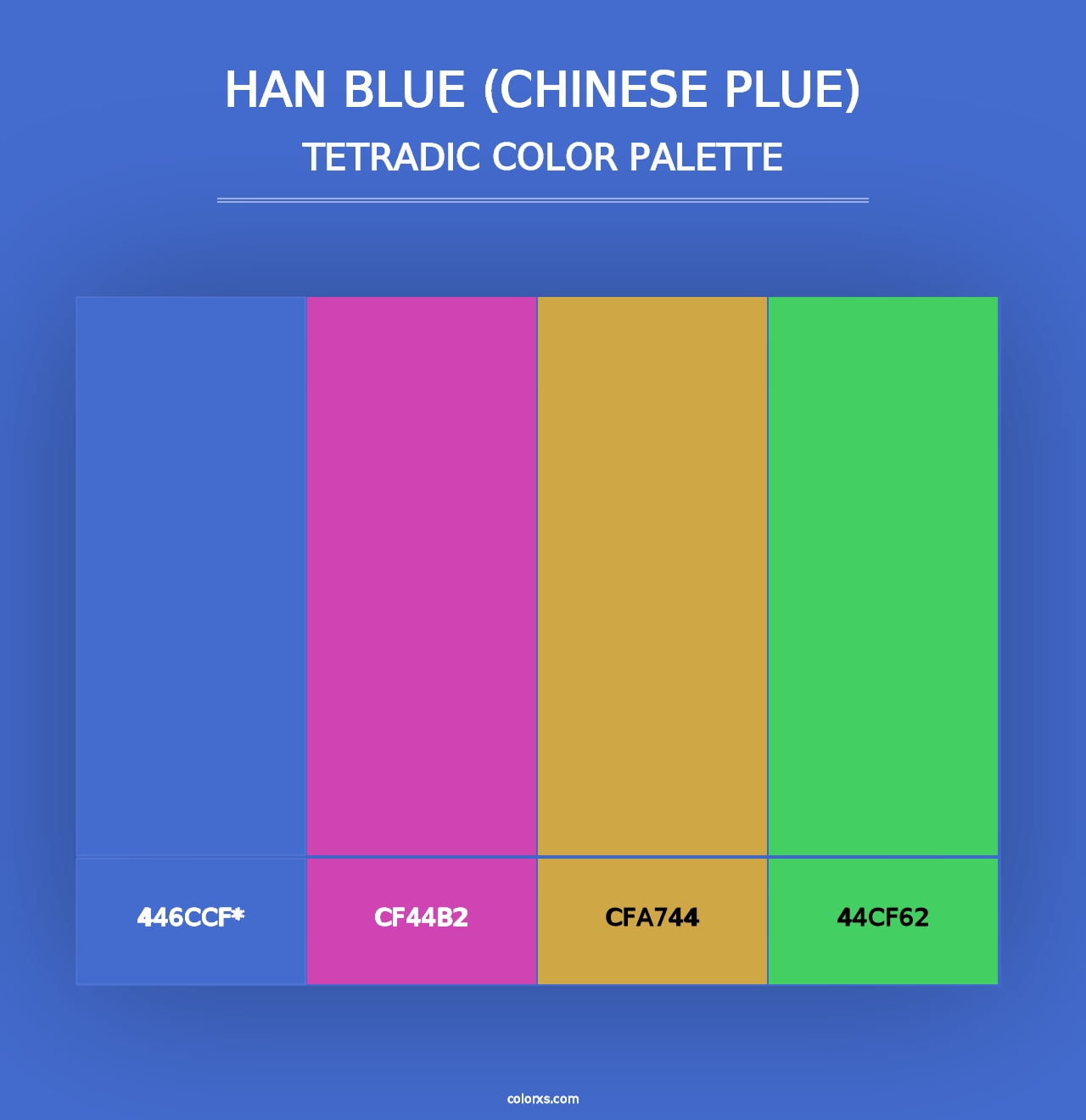 Han Blue (Chinese Plue) - Tetradic Color Palette