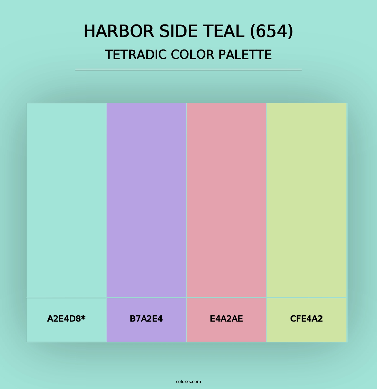 Harbor Side Teal (654) - Tetradic Color Palette