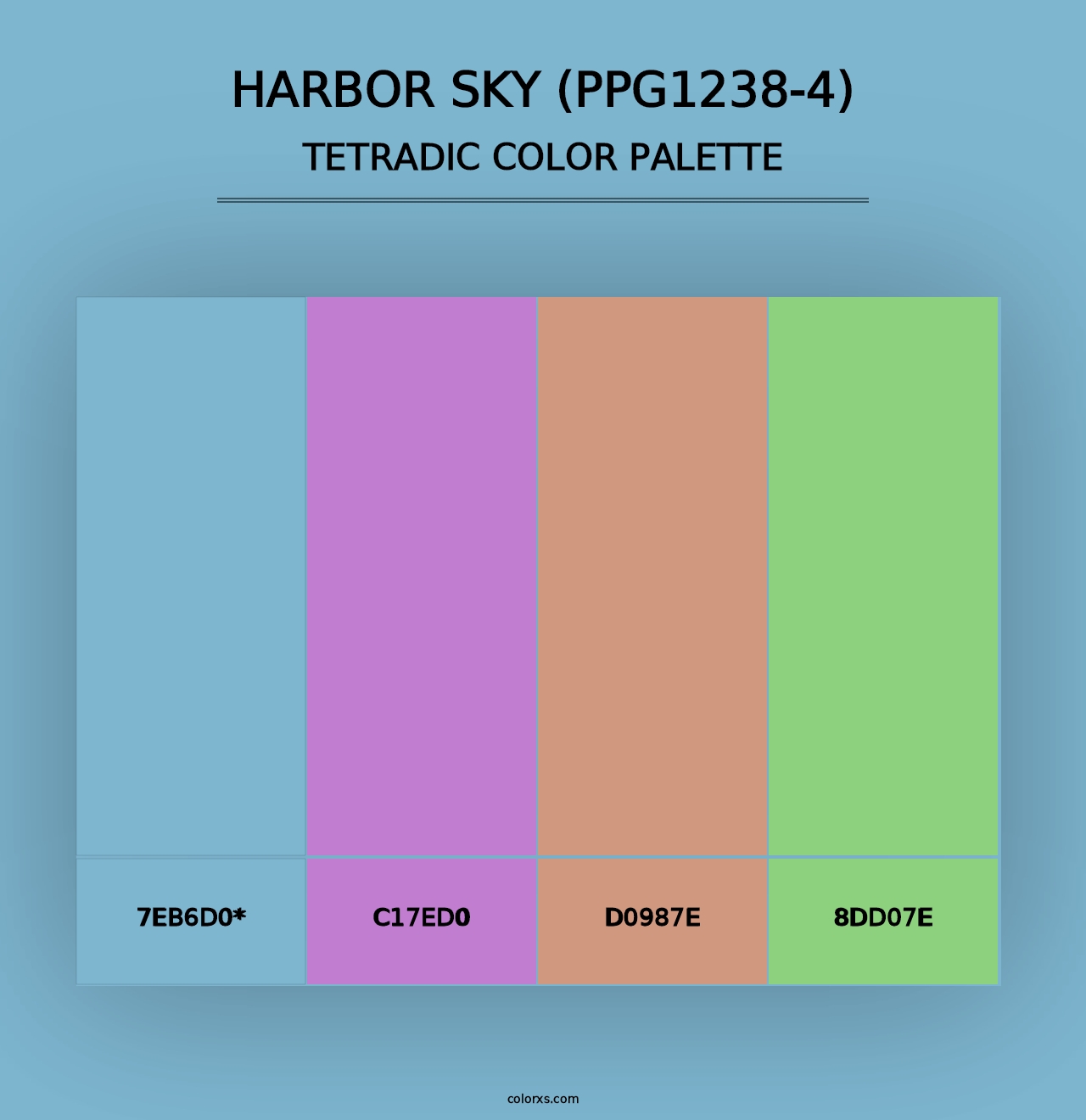 Harbor Sky (PPG1238-4) - Tetradic Color Palette