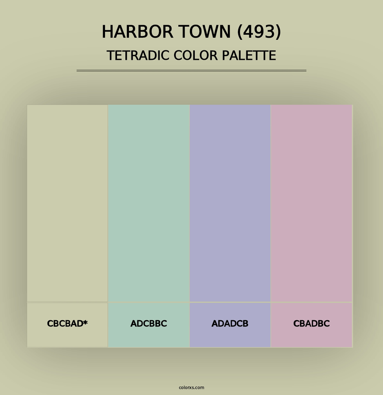 Harbor Town (493) - Tetradic Color Palette