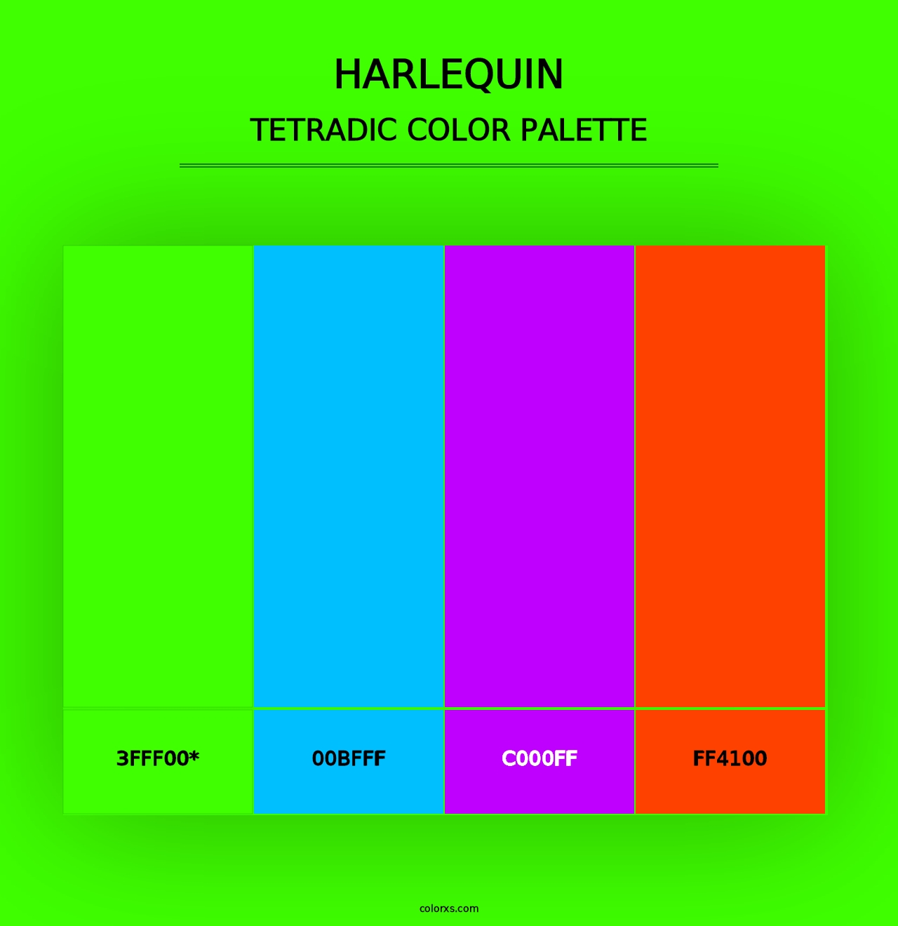 Harlequin - Tetradic Color Palette