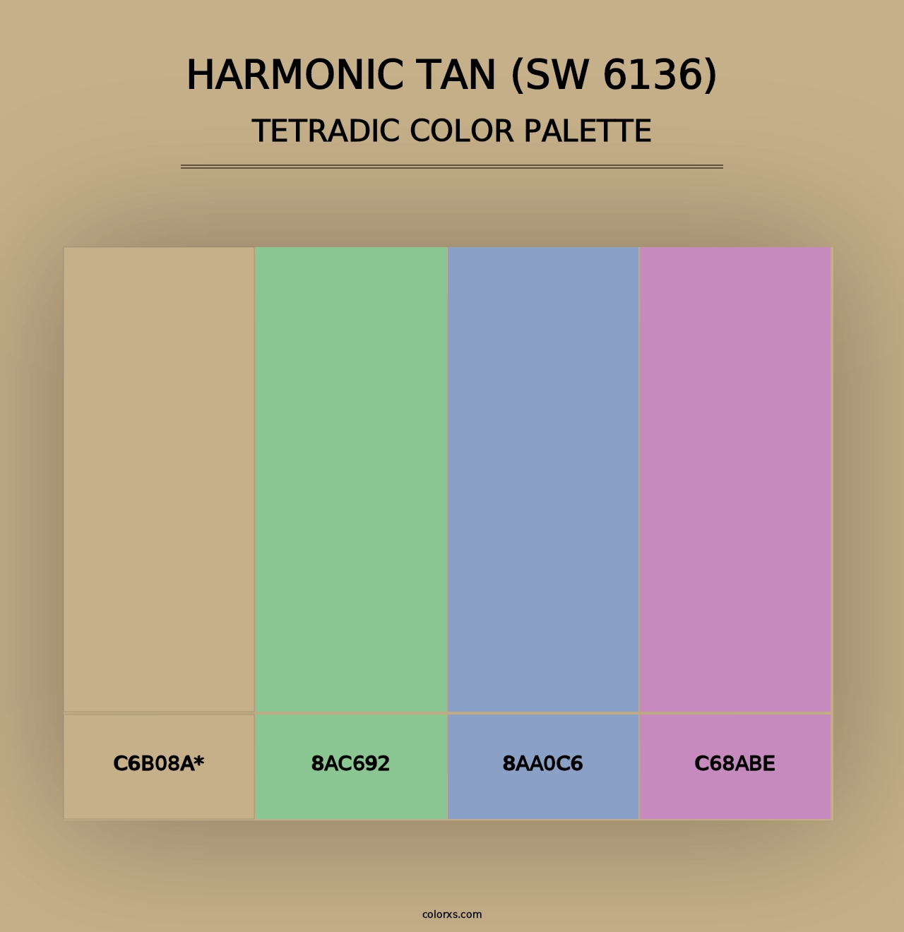 Harmonic Tan (SW 6136) - Tetradic Color Palette