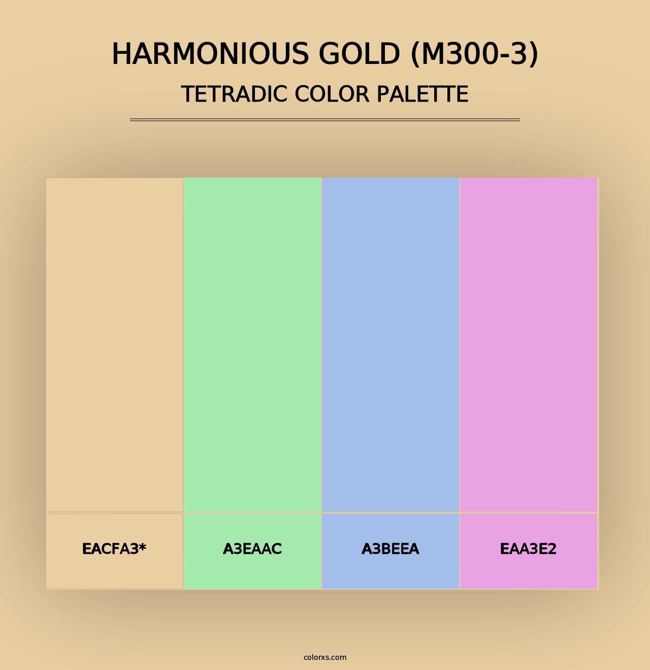 Harmonious Gold (M300-3) - Tetradic Color Palette