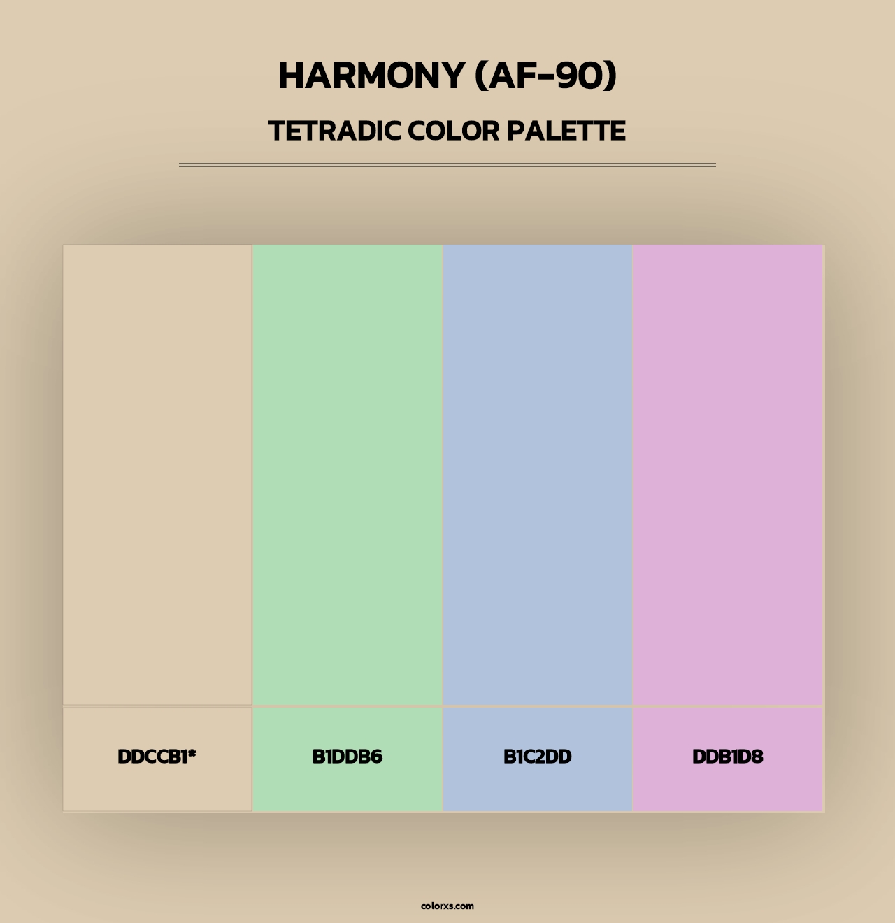 Harmony (AF-90) - Tetradic Color Palette