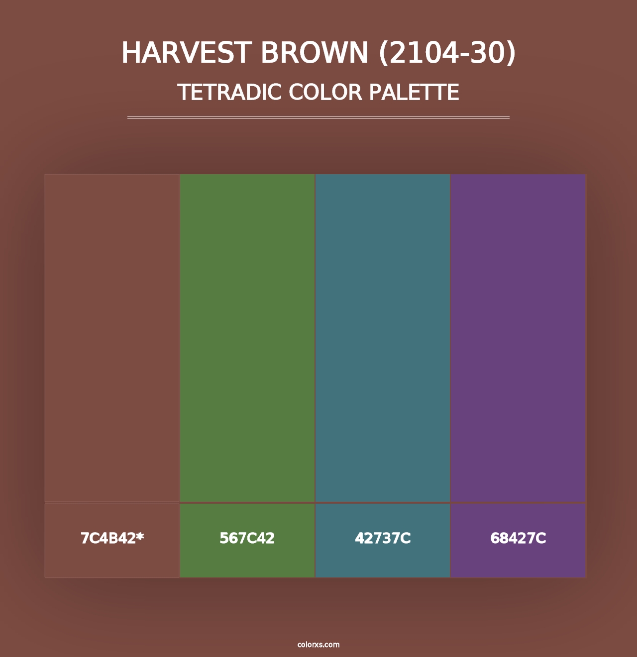 Harvest Brown (2104-30) - Tetradic Color Palette