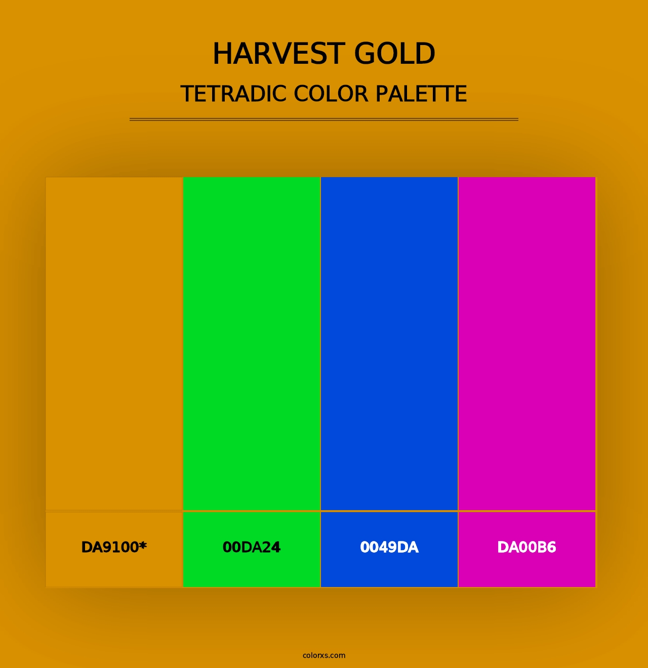 Harvest Gold - Tetradic Color Palette