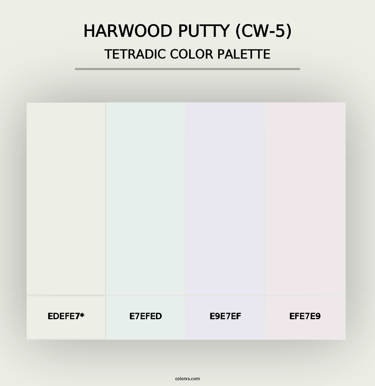 Harwood Putty (CW-5) - Tetradic Color Palette