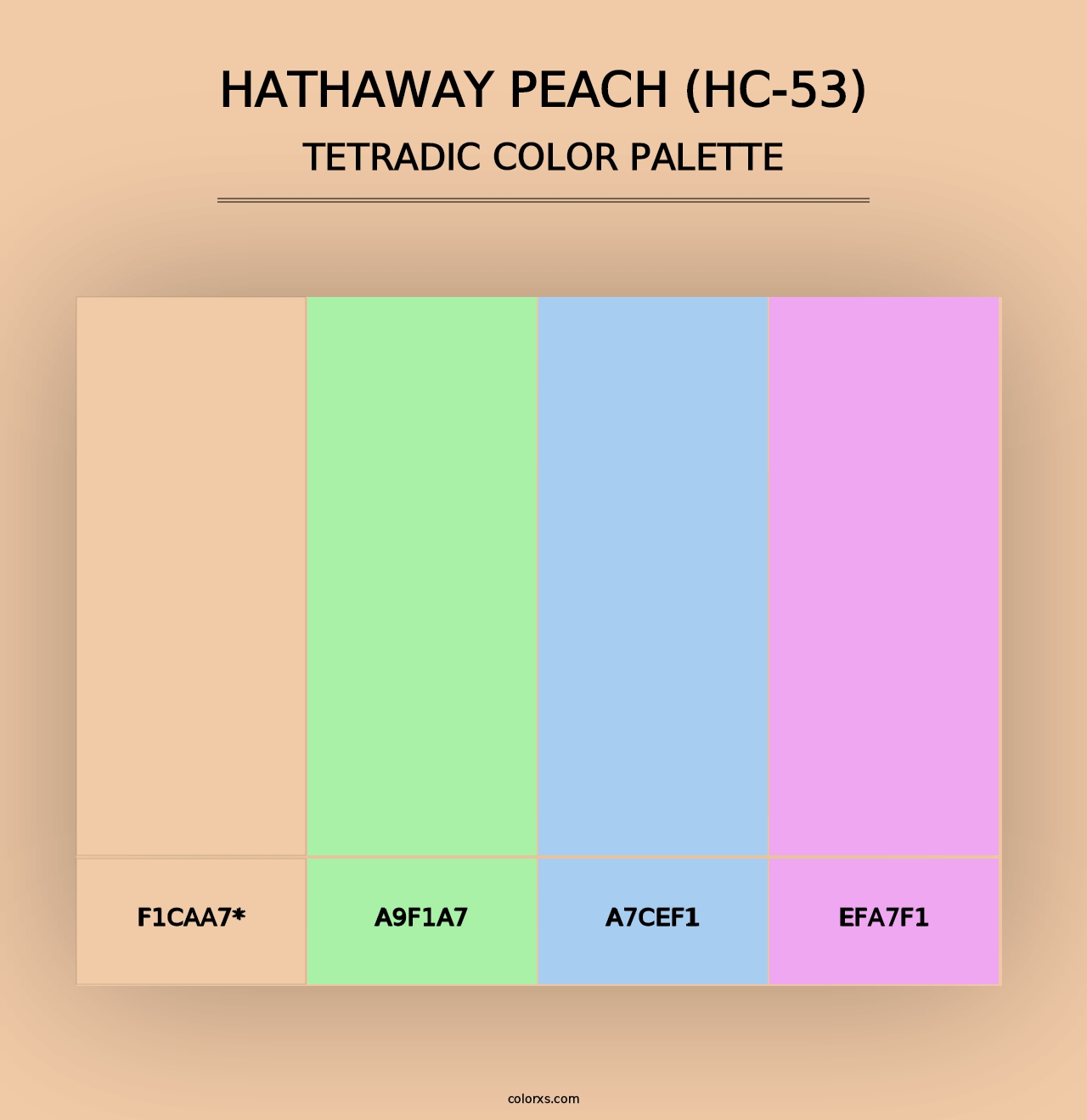 Hathaway Peach (HC-53) - Tetradic Color Palette