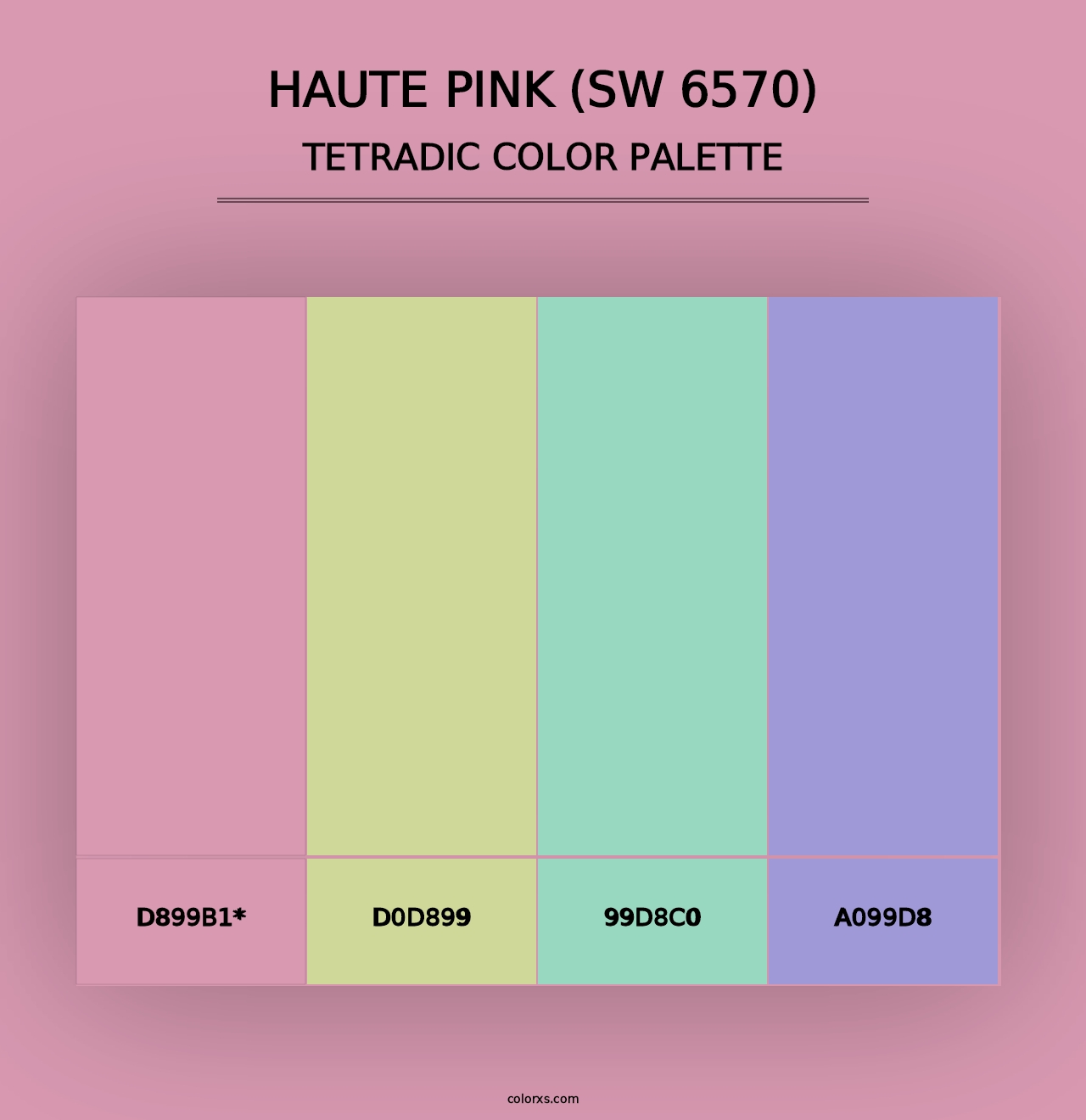 Haute Pink (SW 6570) - Tetradic Color Palette