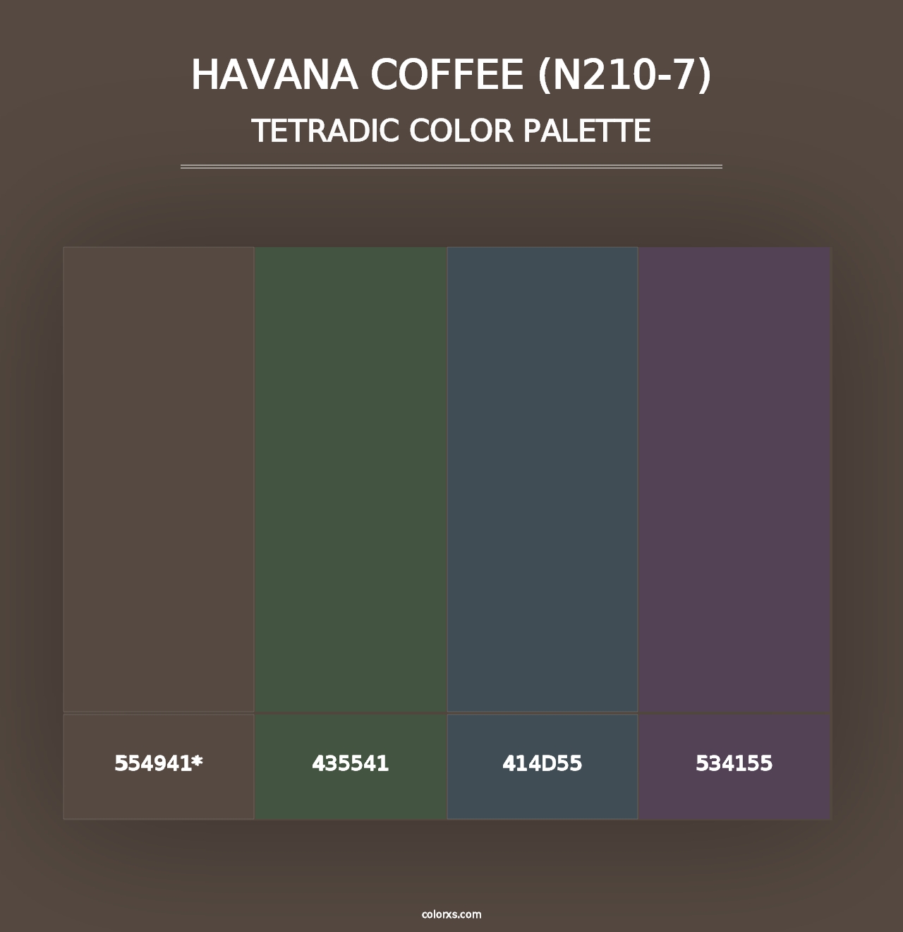 Havana Coffee (N210-7) - Tetradic Color Palette