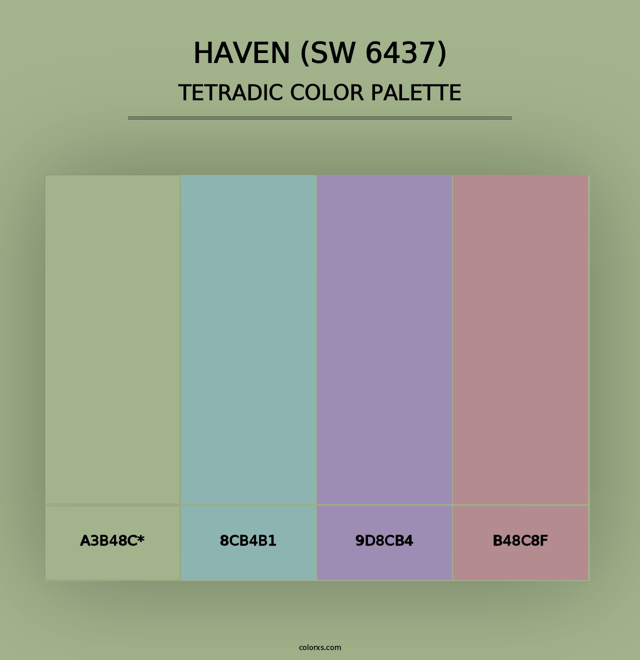 Haven (SW 6437) - Tetradic Color Palette