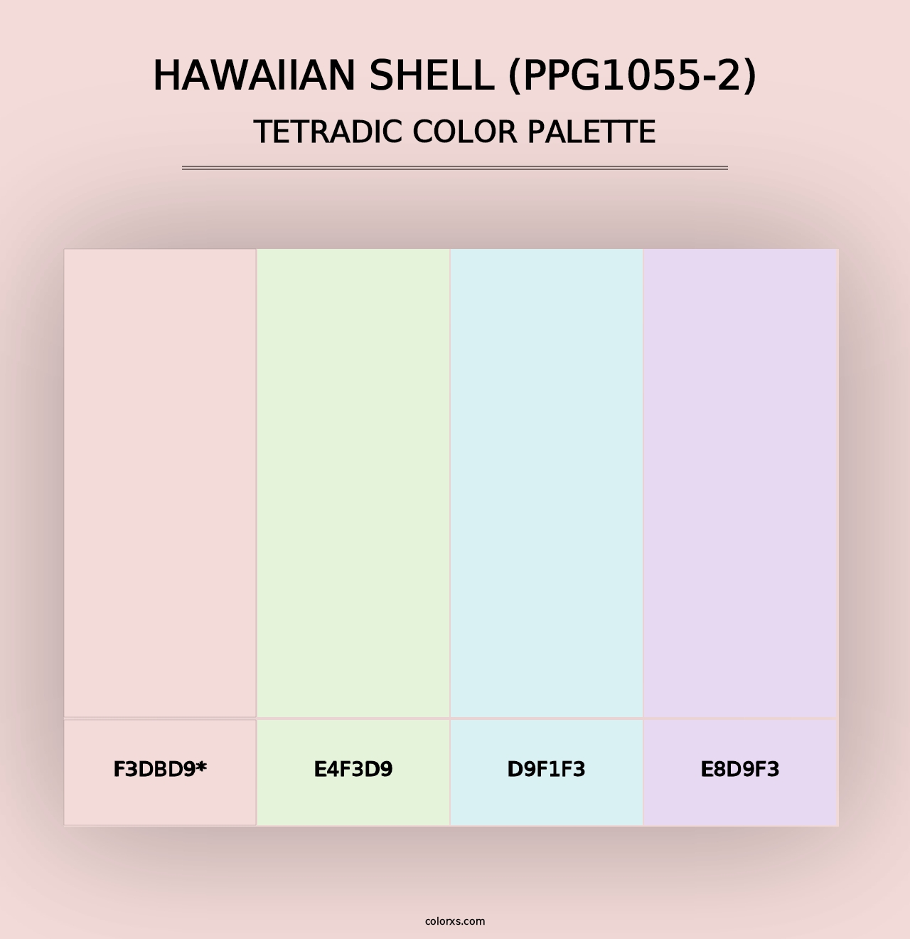 Hawaiian Shell (PPG1055-2) - Tetradic Color Palette