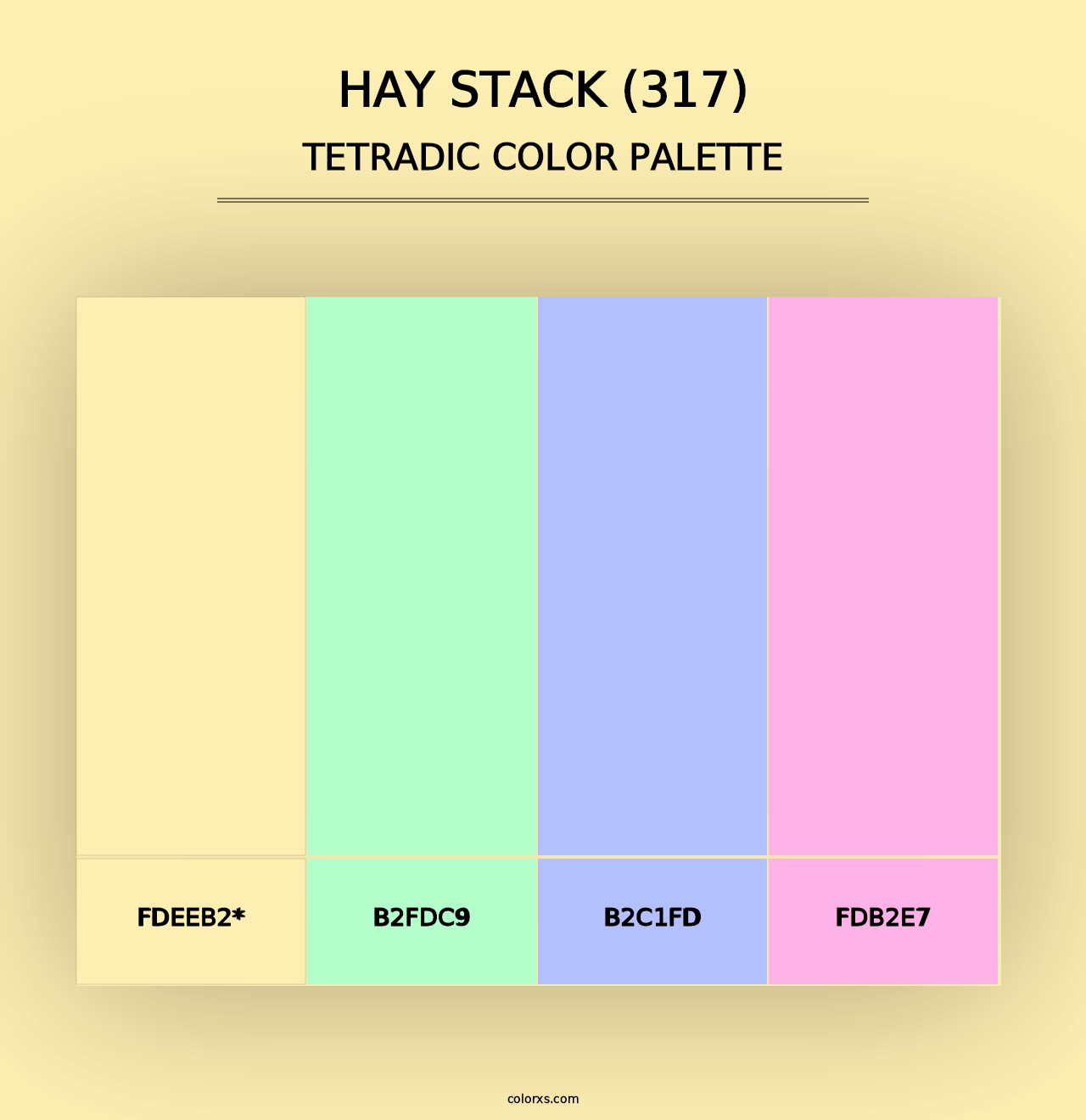 Hay Stack (317) - Tetradic Color Palette