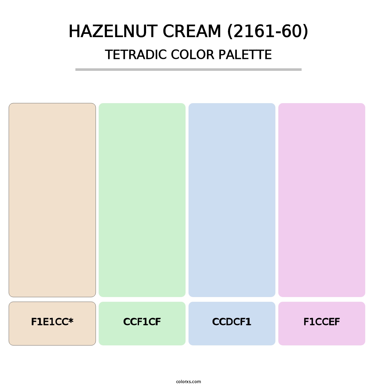 Hazelnut Cream (2161-60) - Tetradic Color Palette